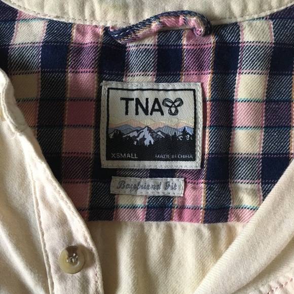 TNA Cream Flannel Shirt - Picture 3 of 6